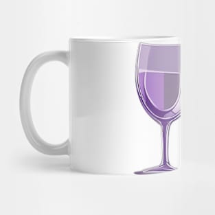 Elegant Purple Wine Glass Illustration No. 972 Mug